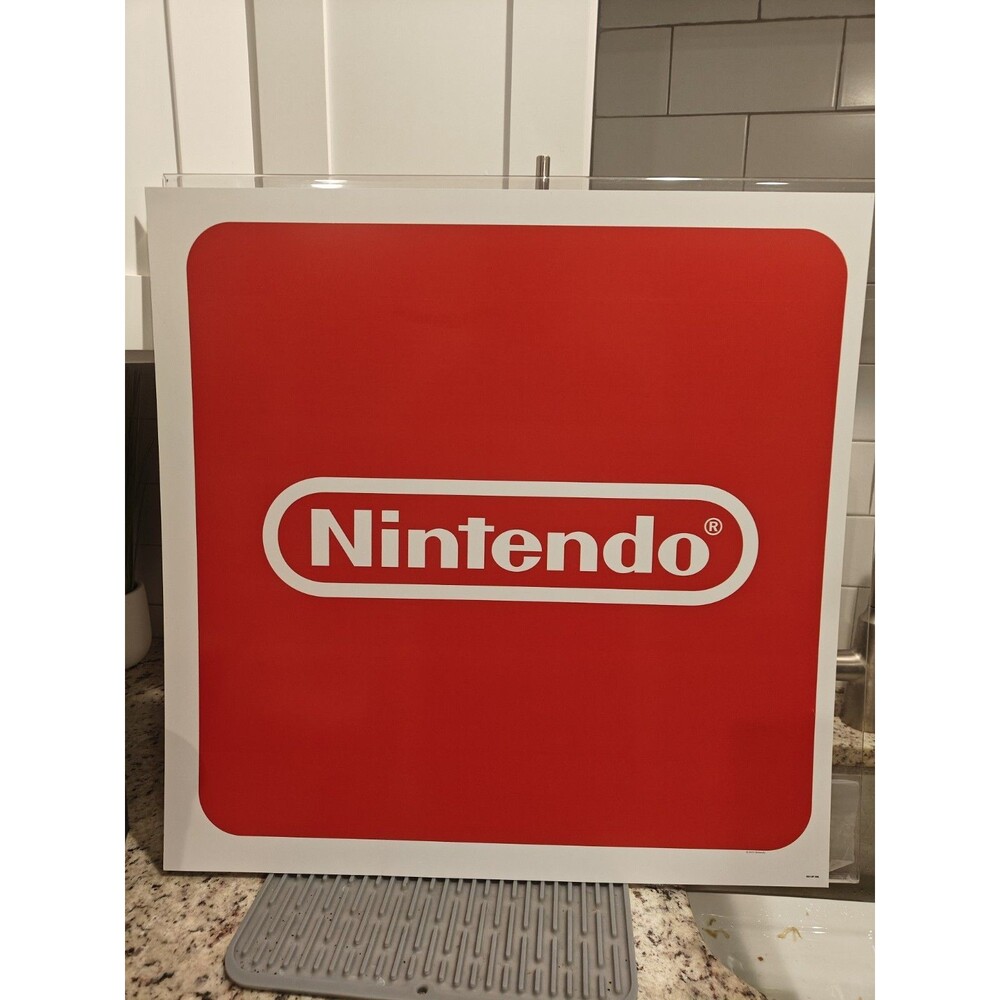 NINTENDO Plastic Display Poster 24"×24" Nintendo Sign Plastic Display